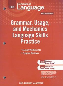 Paperback Elements of Language: Grammar Usage and Mechanics Language Skills Practice Grade 11 Book