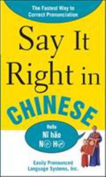 Paperback Say It Right in Chinese Book