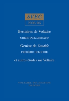 Paperback Bestiaires de Voltaire; Gen?se de Candide; Et Autres ?tudes Sur Voltaire [French] Book