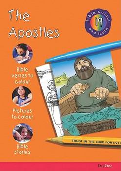 Paperback Bible Colour and Learn: 19 the Apostles Book