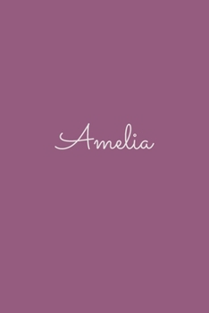 Amelia: notebook with the name on the cover, elegant, discreet, official notebook for notes, dot grid notebook,