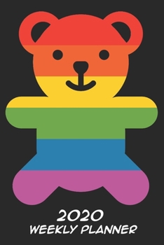 Gay Bear 2020 Weekly Planner dated with to do notes: Dated calendar with to do list Gay Rainbow Flag Bear theme