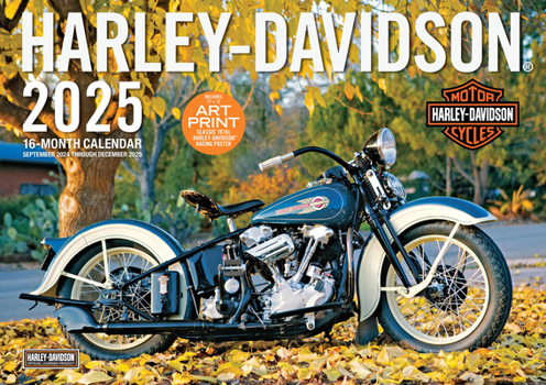 Calendar Harley-Davidson 17x12 2025: 16-Month Calendar--September 2024 Through December 2025 Book