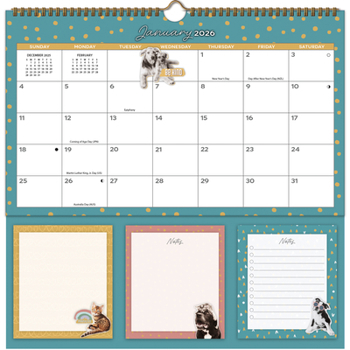 Rachael Hale + Nhs - Lovable Animals 2026 Memomate Spiral Calendar