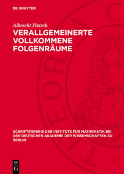 Hardcover Verallgemeinerte Vollkommene Folgenräume [German] Book