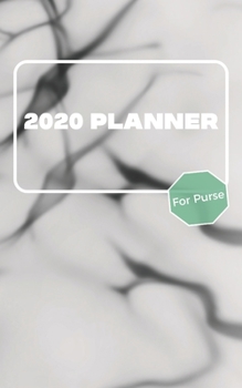 2020 Planner For Purse: January 2020 - December 2020 - Monthly Dated With Year At A Glance and Notes Pages (Gift Calendar) (White Marble)