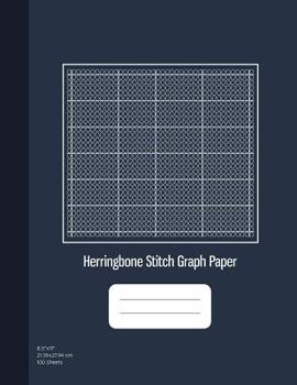 Herringbone Stitch Graph Paper: Beadwork Graph Paper, Seed Beading Grid Paper, Beading on a Loom, 100 Sheets (8.5x11)