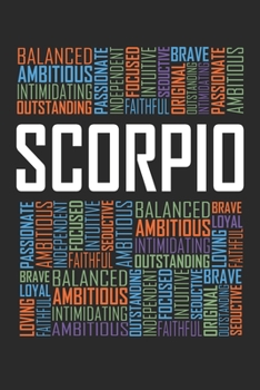 Scorpio Words: 6x9 Ruled Notebook, Journal, Daily Diary, Organizer, Planner