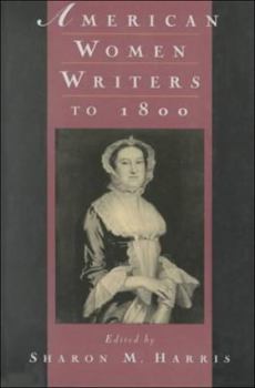 Paperback American Women Writers to 1800 Book