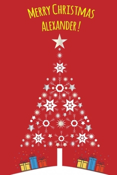 Paperback Exceptional Christmas red journal diary: a Notebook journal for Alexander - blank lined 120 pages, 6"x9" Book