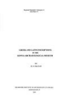 Hardcover Greek and Latin Inscriptions in the Konya Archaeological Museum Book