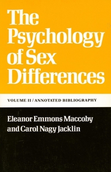 Paperback The Psychology of Sex Differences: --Vol. II: Annotated Bibliography Book