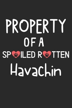 Property Of A Spoiled Rotten Havachin: Lined Journal, 120 Pages, 6 x 9, Havachin Dog Gift Idea, Black Matte Finish (Property Of A Spoiled Rotten Havachin Journal)