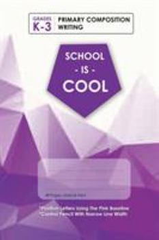 Paperback (Purple) School Is Cool Primary Composition Writing, Blank Lined, Write-in Notebook. Book