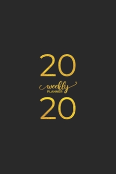 2020 WEEKLY PLANNER: Measuring | 6"X9" | January through December 2020 showing entire month at a glance & weekly goals and notes.