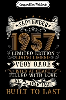 Composition Notebook: Vintage 53rd Bday September 1966 53 Years Old Gift Journal/Notebook Blank Lined Ruled 6x9 100 Pages