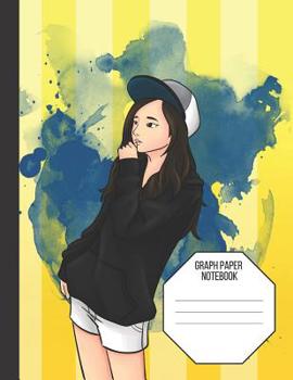 Paperback Graph Paper Notebook: Graphing Paper Composition Book Anime Asian Girl Teenager Art Book