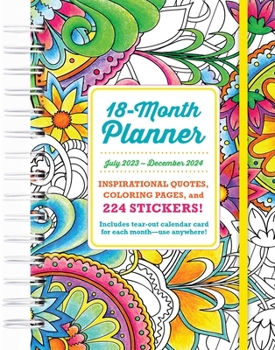 Spiral-bound 2024 Coloring Planner Book