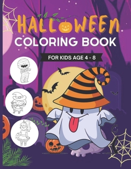 Paperback halloween coloring book for Kids: Spooky Cute All Ages 4-8 Book