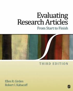 Paperback Evaluating Research Articles From Start to Finish Book