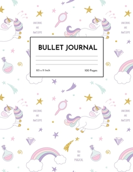Bullet Journal: Pretty Unicorn Dot Grid Notebook - Dotted Note Pad for Kids, Girls, Teens, Tweens, Women - Gifts for Birthday and Christmas | Creative Art 00542