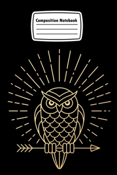 Composition Notebook: Owl Minimal Design Owls Lover Native American