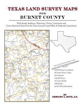Paperback Texas Land Survey Maps for Burnet County Book