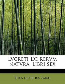 Paperback Lvcreti de Rervm Natvra, Libri Sex Book