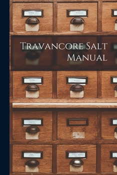 Paperback Travancore Salt Manual Book