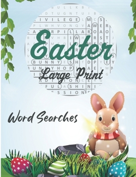 Paperback Easter Large Print Word Searches: Spring Activity Game for Adults - Large Print Word Search Puzzle Book - Easter basket stuffer - Funny And Relaxing a [Large Print] Book