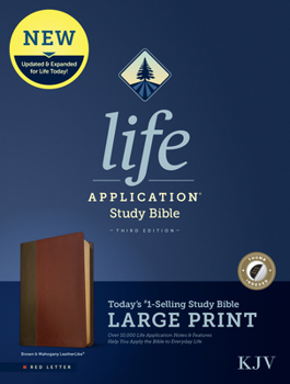 Imitation Leather KJV Life Application Study Bible, Third Edition, Large Print (Leatherlike, Brown/Mahogany, Indexed, Red Letter) Book