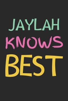 Jaylah Knows Best: Lined Journal, 120 Pages, 6 x 9, Jaylah Personalized Name Notebook Gift Idea, Black Matte Finish (Jaylah Knows Best Journal)
