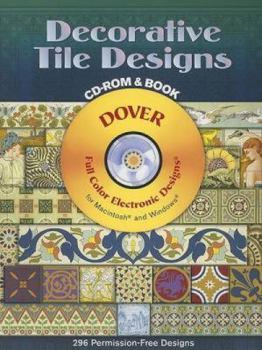 Paperback Decorative Tile Designs CD-ROM and Book [With CDROM] Book