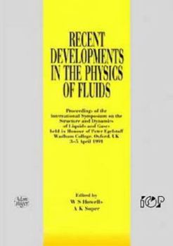 Hardcover Recent Developments in the Physics of Fluids Book