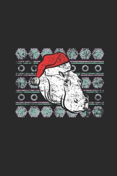Ugly Christmas Hippo: Graph Paper Notebook (6" x 9" - 120 pages) ~ Christmas Themed Notebook for Daily Journal, Diary, and Gift