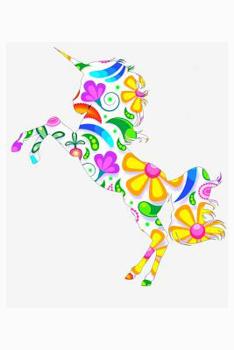 Paperback Unicorn Flowers: Blood Sugar Tracker Book