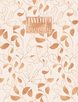 2020: A4 Diary Week on 2 Pages to View WO2P Journal | Horizontal Weekly Planner | Copper Leaves Vines Pattern (A4 2020 Weekly Diaries)