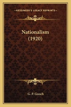Paperback Nationalism (1920) Book
