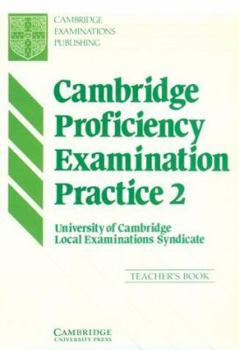 Paperback Cambridge Proficiency Examination Practice 2 Teacher's Book