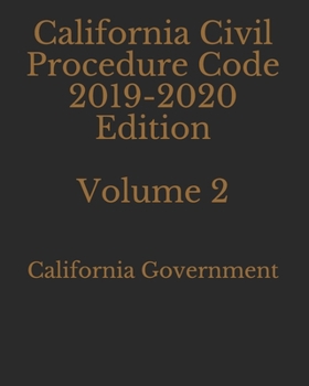 Paperback California Civil Procedure Code 2019 Edition Volume 2 Book