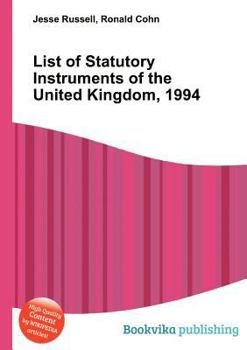 Paperback List of Statutory Instruments of the United Kingdom, 1994 Book