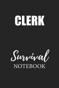 Paperback Clerk Survival Notebook: Small Undated Weekly Planner for Work and Personal Everyday Use Habit Tracker Password Logbook Music Review Playlist D Book