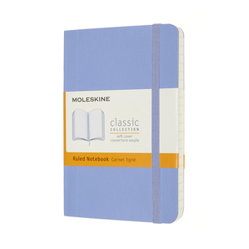 Hardcover Moleskine Classic Notebook, Pocket, Ruled, Hydrangea Blue, Soft Cover (3.5 X 5.5) Book