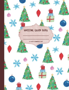 Paperback Knitting Graph Paper: Cute xmas themed knitter's graph notebook 4:5 asymmetric ratio grid. Large format 8.5x11 size book. Book