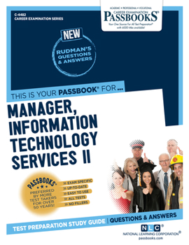 Paperback Manager, Information Technology Services II (C-4482): Passbooks Study Guide Volume 4482 Book