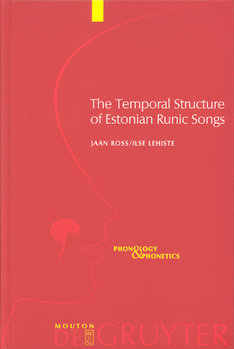 Hardcover Temporal Structure of Estonian Runic Songs Book