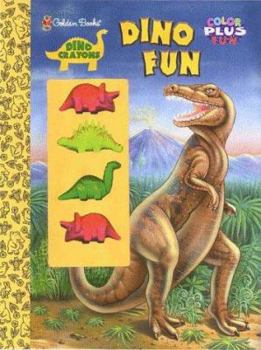 Paperback Dino Fun (Color Plus Crayons) Book