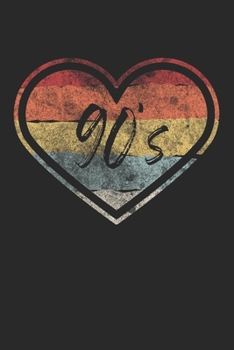 90's: Retro Vintage Heart. Dot Grid Composition Notebook to Take Notes at Work. Dotted Bullet Point Diary, To-Do-List or Journal For Men and Women.