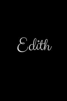 Edith: notebook with the name on the cover, elegant, discreet, official notebook for notes
