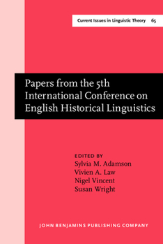 Hardcover Papers from the 5th International Conference on English Historical Linguistics Book